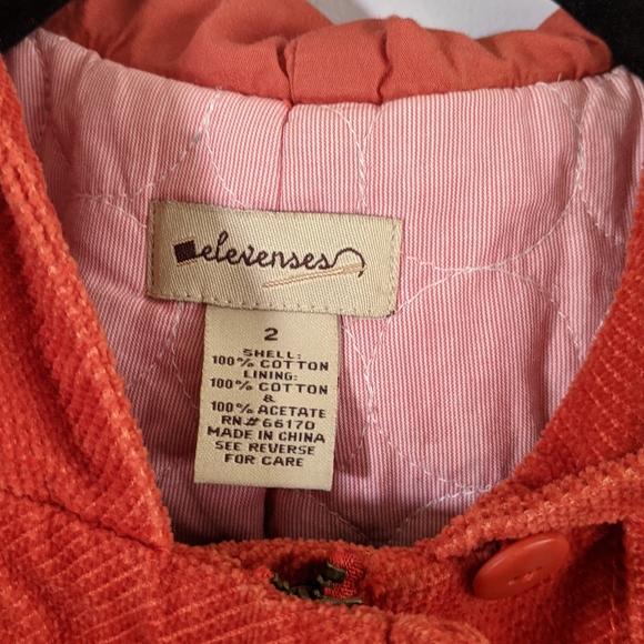 Anthro Elevenses Cropped Corduroy Lightweight Spring Jacket Coat - Picture 4 of 8